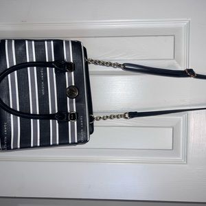 Tommy Hilfiger black and white stripe purse